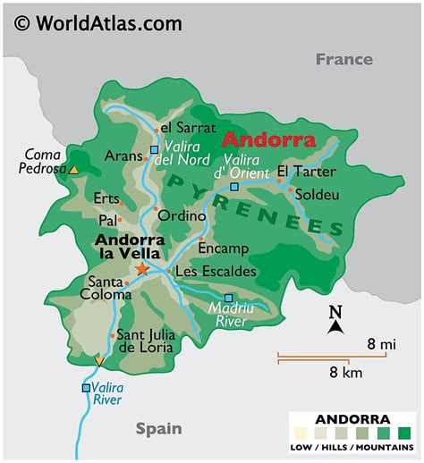 Map of Andorra .